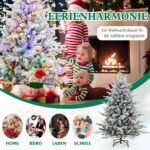 Svajonių dirbtinė Kalėdų eglutė su spalvotomis LED lemputėmis 147 cm (Žalia ir balta)