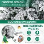 Dirbtinė eglė su LED lemputėmis ir 8 apšvietimo režimais 186 cm aukščio (Žalia ir balta)