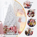 Kalėdinė eglutė 180 cm su 1477 šakomis (Balta)