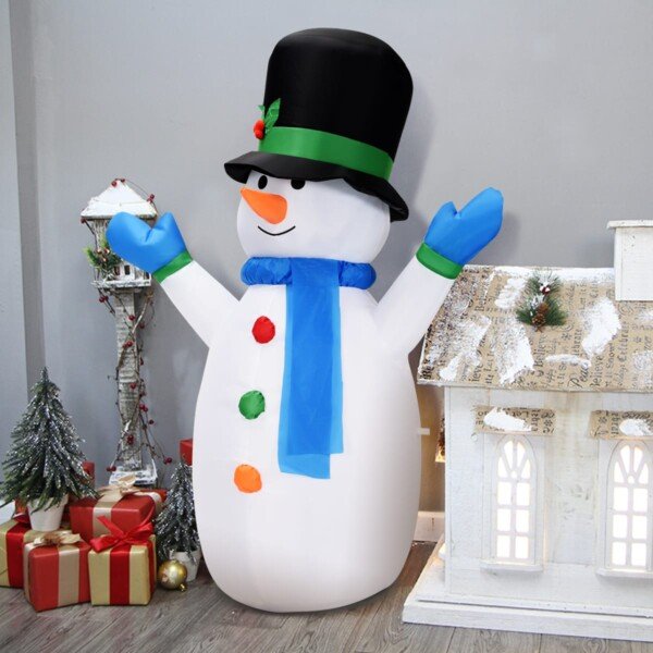 125 cm pripučiamas LED sniego senis (Balta)