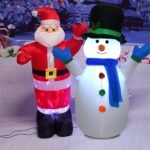 125 cm pripučiamas LED sniego senis (Balta)
