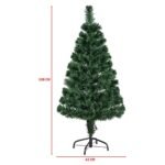 Dirbtinė Kalėdų eglė su šviesolaidžiu spalvų keitikliu 120 cm (Žalia)