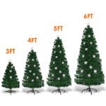 Dirbtinė Kalėdų Eglutė su LED apšvietimu ir šviesolaidžiu 120 cm (Žalia)