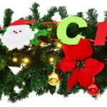 Kalėdinė girlianda su stovu ir LED apšvietimu (Žalia)