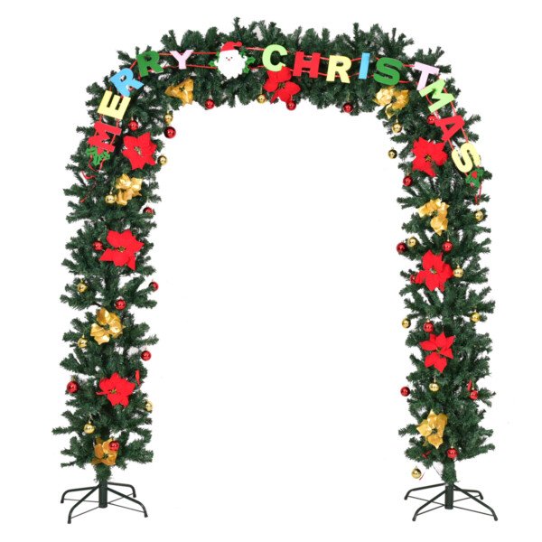 Kalėdinė girlianda su stovu ir LED apšvietimu (Žalia)