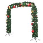 Kalėdinė girlianda-arka su stovu ir LED apšvietimu (Žalia)