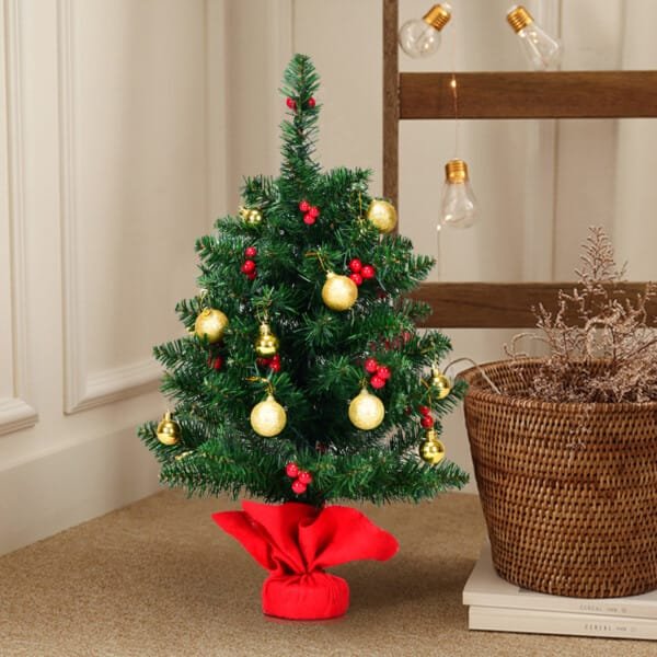 Dirbtinė eglutė 73 šakomis ir LED lemputėmis (Žalia)