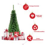 225 cm kalėdinė eglutė su 1085 šakomis ir 350 LED lempučių (Žalia)