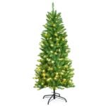 150 cm aukščio dirbtinė eglutė su LED lemputėmis (Žalia)