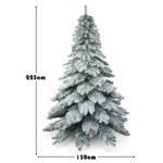 Dirbtinė Kalėdų eglutė su sniego imitacija 225 cm (Žalia ir balta)
