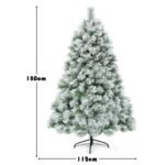 Dirbtinė eglė 180 cm su sniego efektu (Žalia ir balta)