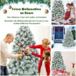 Dirbtinė eglė 180 cm su sniego efektu (Žalia ir balta)