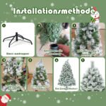 Dirbtinė eglė 180 cm su sniego efektu (Žalia ir balta)