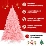 Kalėdinė eglutė 180 cm su metaliniu stovu (Rožinė)