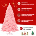 225 cm rožinė dirbtinė Kalėdų eglė (Rožinė)