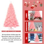 225 cm rožinė dirbtinė Kalėdų eglė (Rožinė)