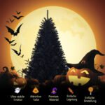 225 cm juoda dirbtinė eglė (Juoda)