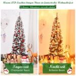 180 cm dirbtinė eglė su LED lemputėmis ir metaliniu stoveliu (Žalia)