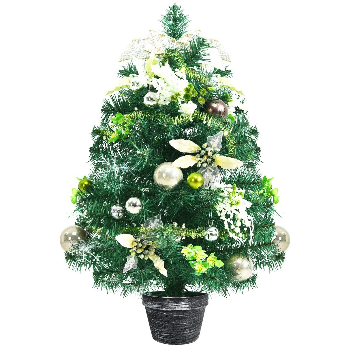 cm23186_6_ Apšviesta 60 cm mini kalėdinė eglutė (Žalia)