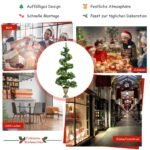 Spiralinė dirbtinė Kalėdų eglutė su 150 LED (Žalia)