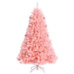 Dirbtinis kalėdinis medis 180 cm su rožiniais papuošalais (Rožinė)