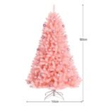 Dirbtinis kalėdinis medis 180 cm su rožiniais papuošalais (Rožinė)