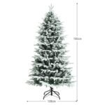 Dirbtinė kalėdinė eglutė su sniego efektu 180 cm (Žalia ir balta)
