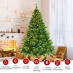 Apšviesta kalėdinė eglutė 180 cm su 350 LED žibintų (Žalia)