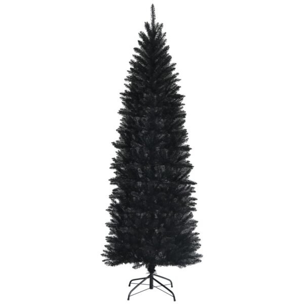 Kėdainių eglutė su metaliniu stoveliu 210 cm (Juoda)