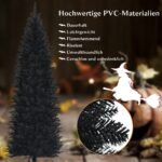 Kėdainių eglutė su metaliniu stoveliu 210 cm (Juoda)