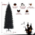 Kėdainių eglutė su metaliniu stoveliu 210 cm (Juoda)