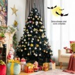 Kalėdinė eglutė su 1477 šakomis 180 cm (Juoda)