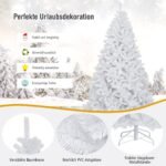 Kalėdinė eglutė su 1749 šakomis ir metaliniu stovu (Balta)