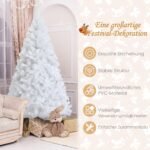 180 cm aukščio dirbtinė eglutė su metaliniu stovu (Balta)