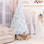 180 cm aukščio dirbtinė eglutė su metaliniu stovu (Balta)