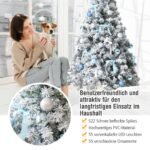 Dirbtinė kalėdinė eglutė su LED apšvietimu ir puošmenomis (Žalia ir balta)