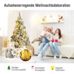 Dirbtinė kalėdinė eglutė su LED apšvietimu ir puošmenomis (Žalia ir balta)