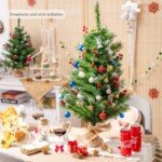 Kalėdinė eglutė su raudonomis uogomis (Žalia)