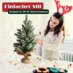 Stalinis Kalėdų eglutė su baltu apnašu 50 cm (Žalia)