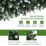 Dirbtinė Kalėdų eglutė 180 cm su sniegu ir pušies spygliais (Žalia ir balta)