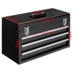 Daugiafunkcis 3 stalčių įrankių lagaminas (Juoda)