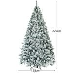 Dirbtinė kalėdinė eglutė su sniego efektu 225 cm (Žalia)