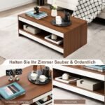 Stalas svetainei su papildoma lentyna 94x55x35 cm (Riešuto)