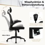 Ergonomiška biuro kėdė su reguliuojama galvos ir juosmens atrama (Juoda)