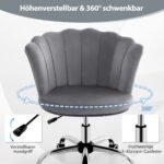 Reguliuojamo aukščio biuro kėdė ratukais (Pilka)