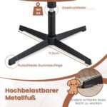 Ergonomiška biuro kėdė su minkštu užvalkalu ir plačia sėdyne (Ruda)