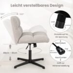 Ergonomiška biuro kėdė su aukštu reguliuojamu atlošu (Pilka)