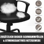 Ergonomiška biuro kėdė su juosmens atrama (Juoda)