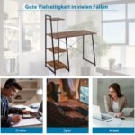 Darbo stalas su keturiomis lentynomis (Ruda)