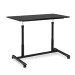 Reguliuojamo aukščio stalas ant ratukų 95 x 52 cm (Juoda)